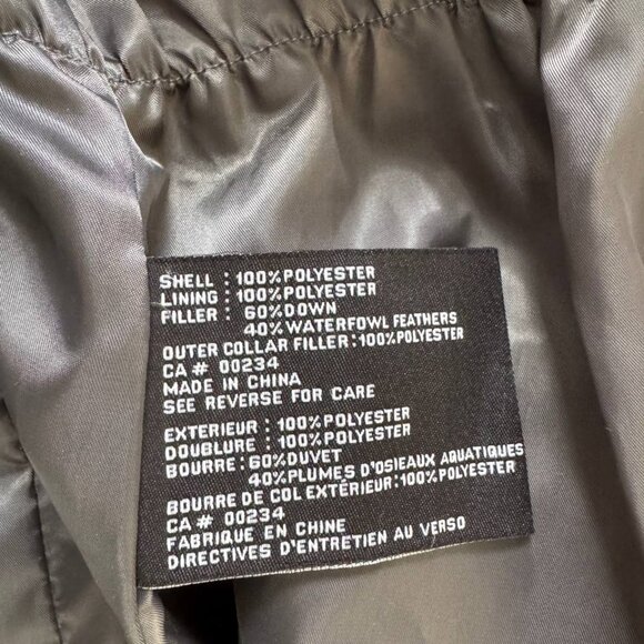 Grey London Fog puffer Downed jacket with belt women’s Large #winterjacket - Picture 4 of 8